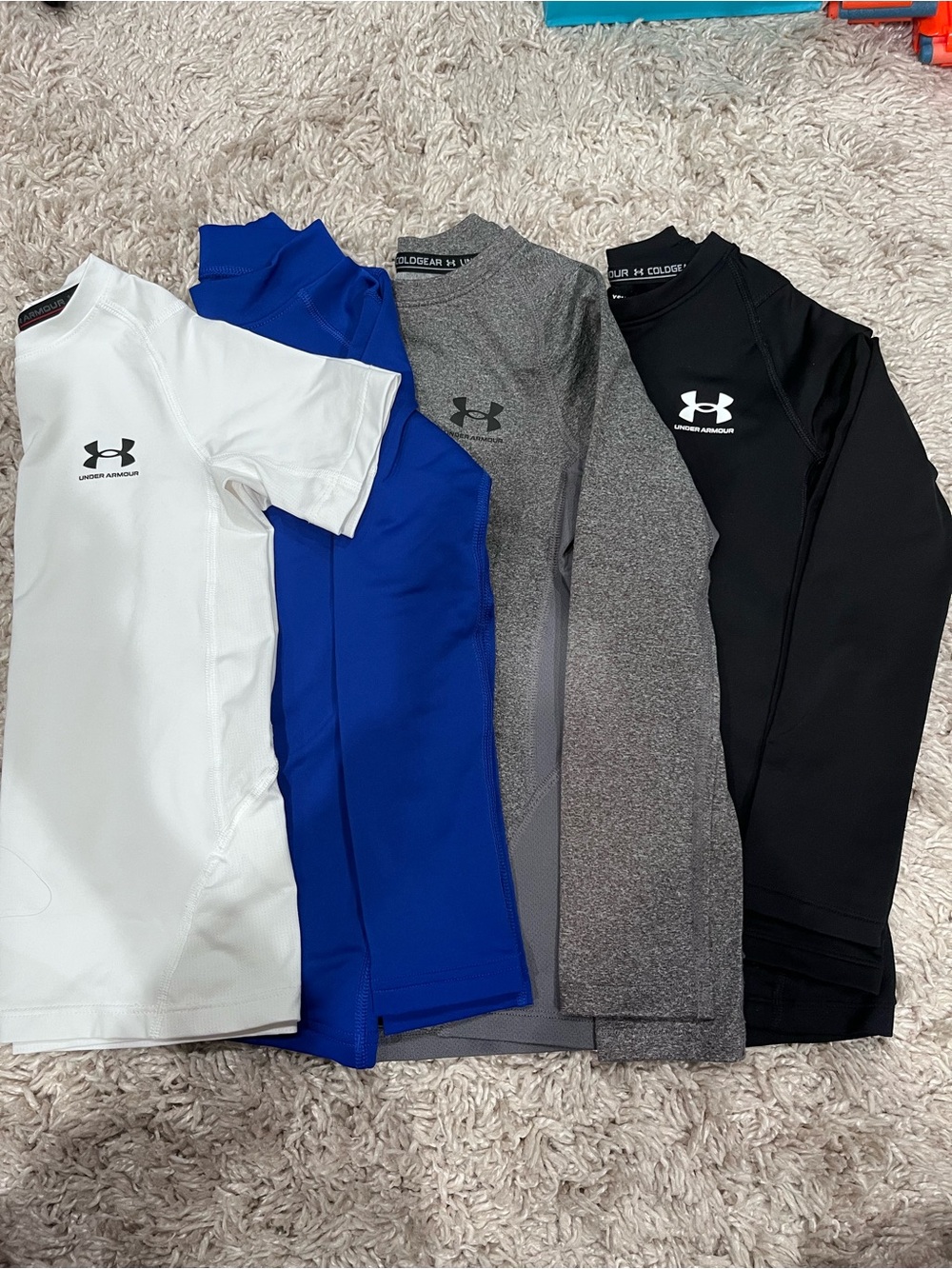 Under Armour Kids ColdGear & HeatGear- White, Blue, Gray, Black
